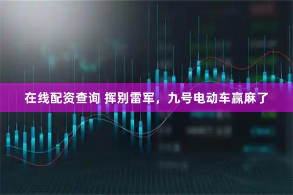 在线配资查询 挥别雷军，九号电动车赢麻了